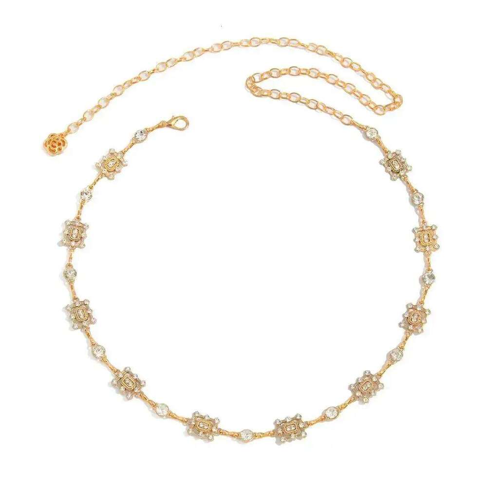 IngeSight.Z Exquisite Luxury Rhinestone Waist Belly Belt Women Summer Beach Sexy Y2K Adjustable Bikinis Body Chain Jewelry H260228