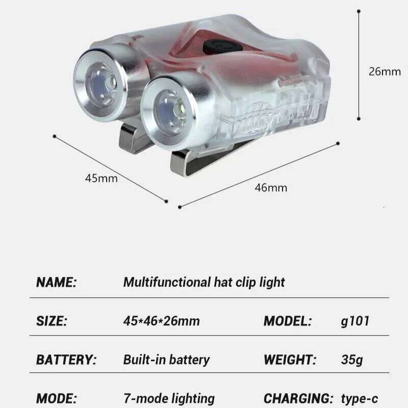 High Strong Power LED Flashlight Built-in Battery Type-C Rechargeable with Pen Clip Torch Outdoor Camping Emergency Lantern Z260301