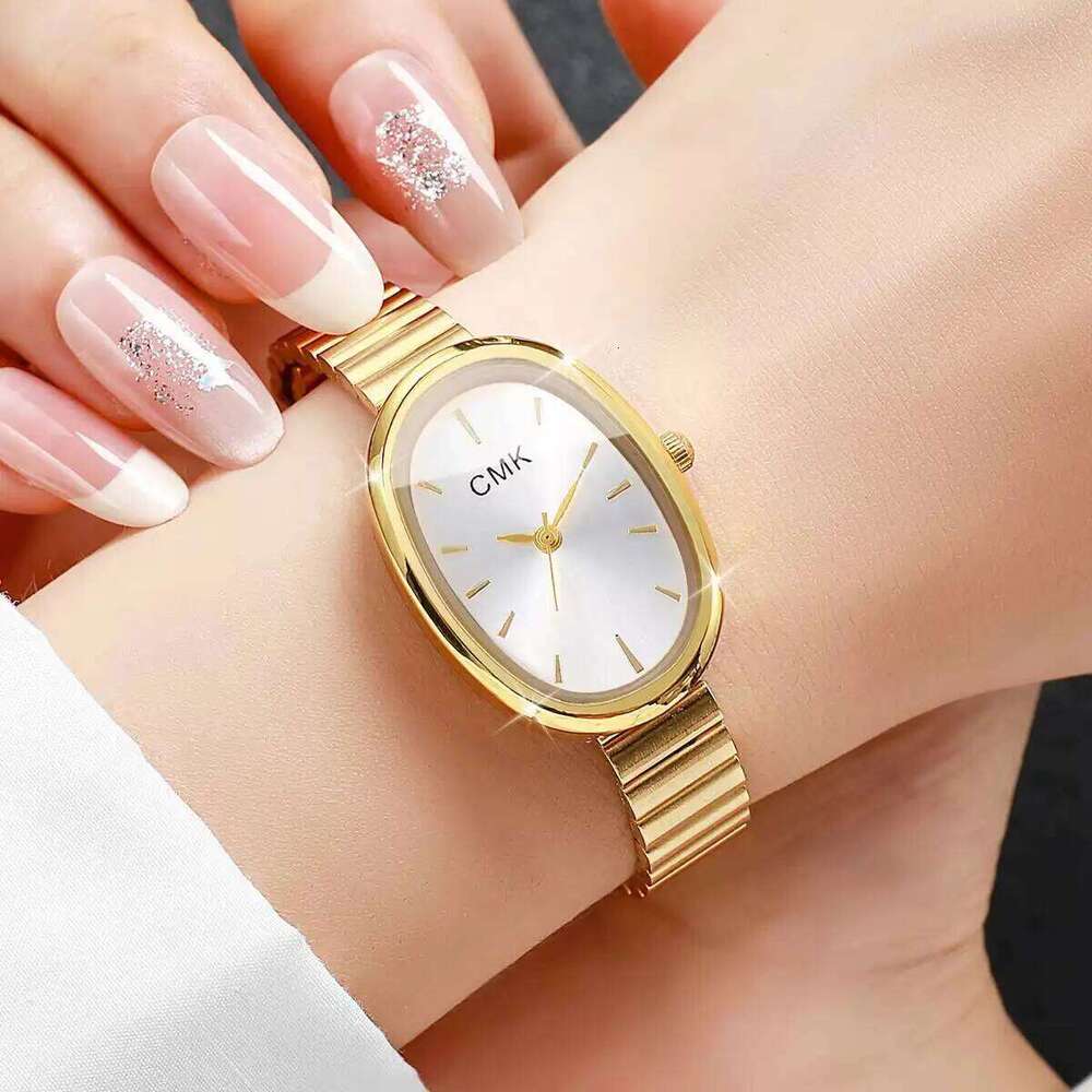 Fashion Ultra-thin Strap Women es Oval Dial Analog Quartz Wrist Girls Clock Reloj MujerWithout Box H260228