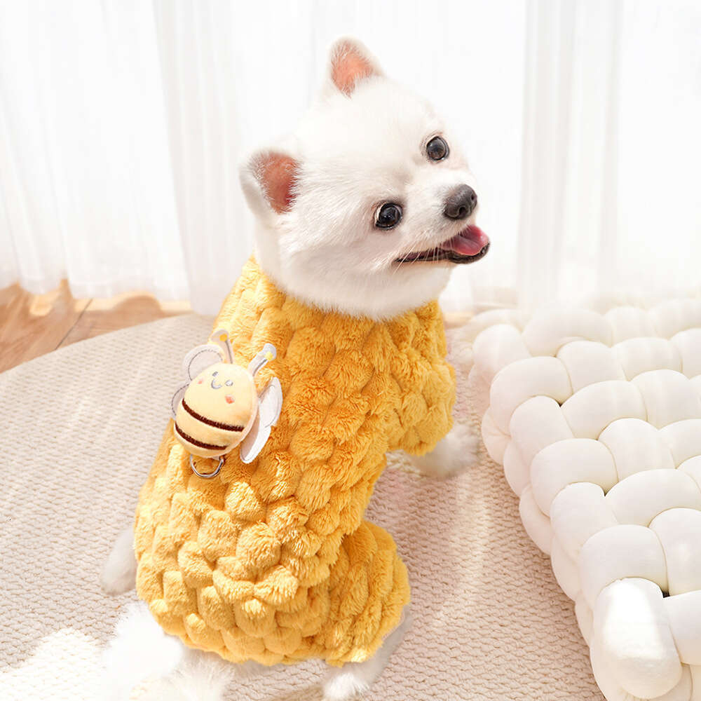 Famous brand New Four Legged Bee Leash Pet Cat Clothes Dog Supplies Autumn Winter Warm Thickened Teddy pupakaIK
