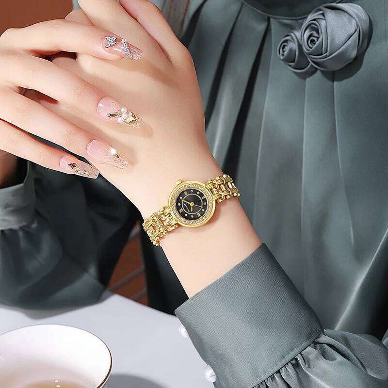 New Diamond encrusted Women's with Shell Mother Face, Small Fragrant Style, High Beauty and Temperament for Women H260228
