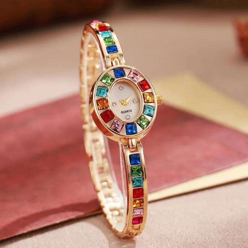 Fashion Rhinestone Women Square Dial Ladies Quartz es Band Wristes H260228