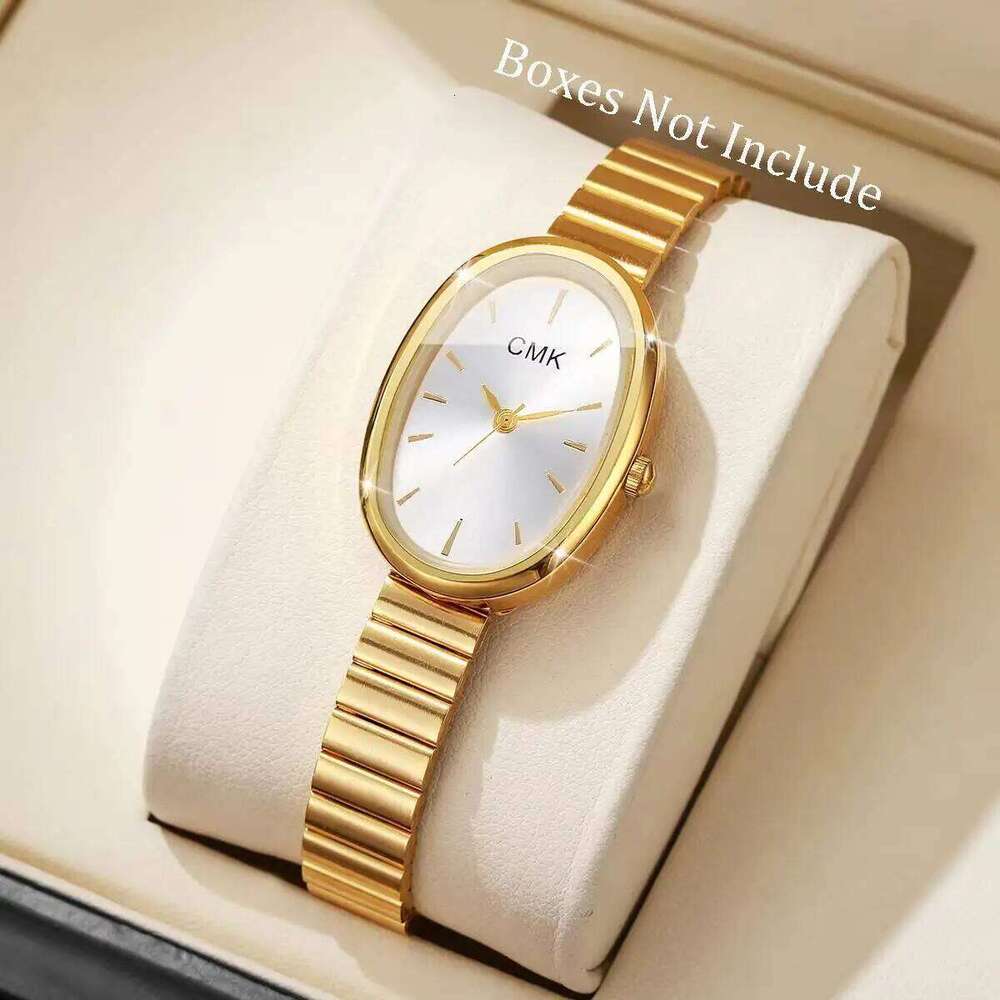 Fashion Ultra-thin Strap Women es Oval Dial Analog Quartz Wrist Girls Clock Reloj MujerWithout Box H260228