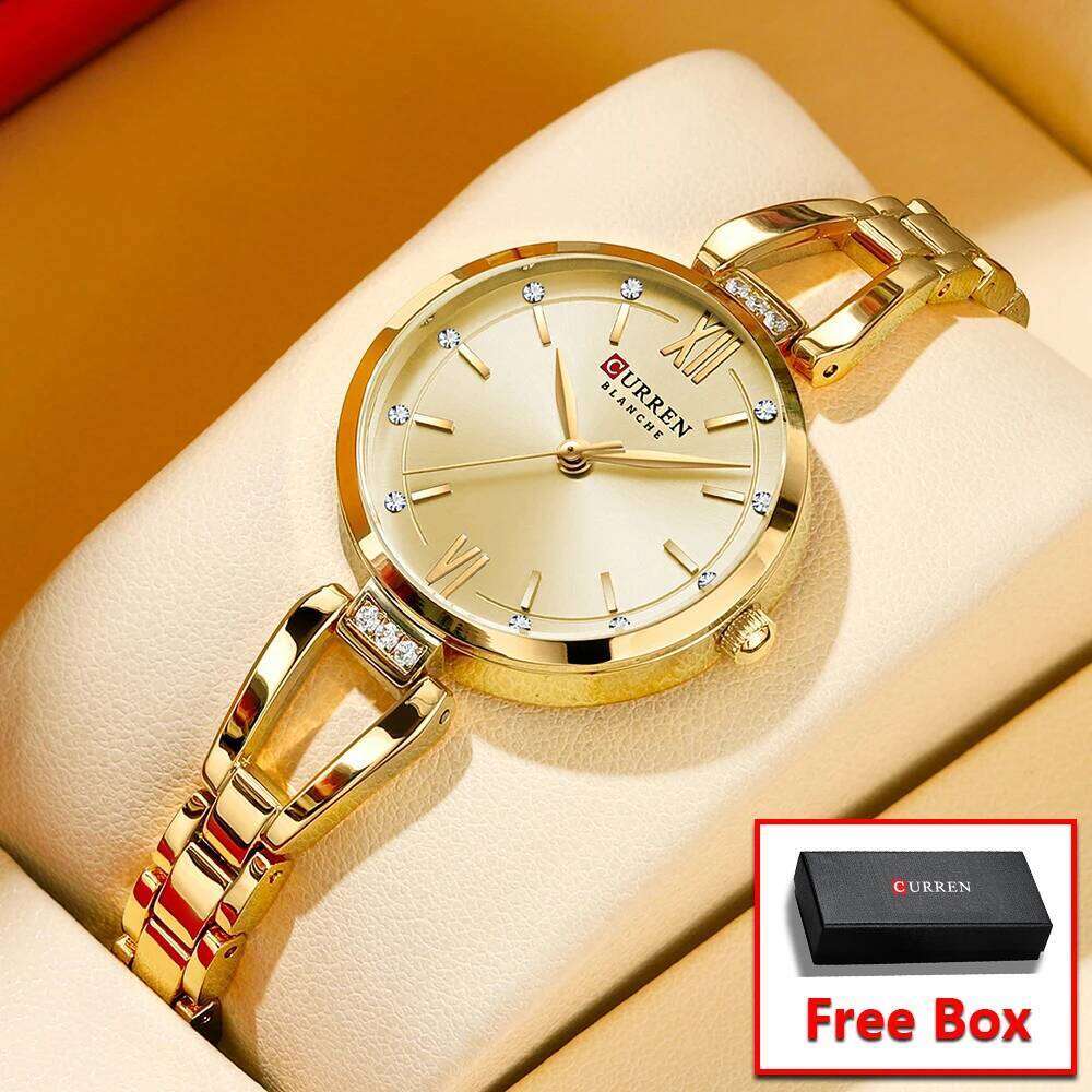 CURREN Women's es Stainless Steel Luxury Ladies Waterproof Wrist Original Quartz for Women with Box H260228