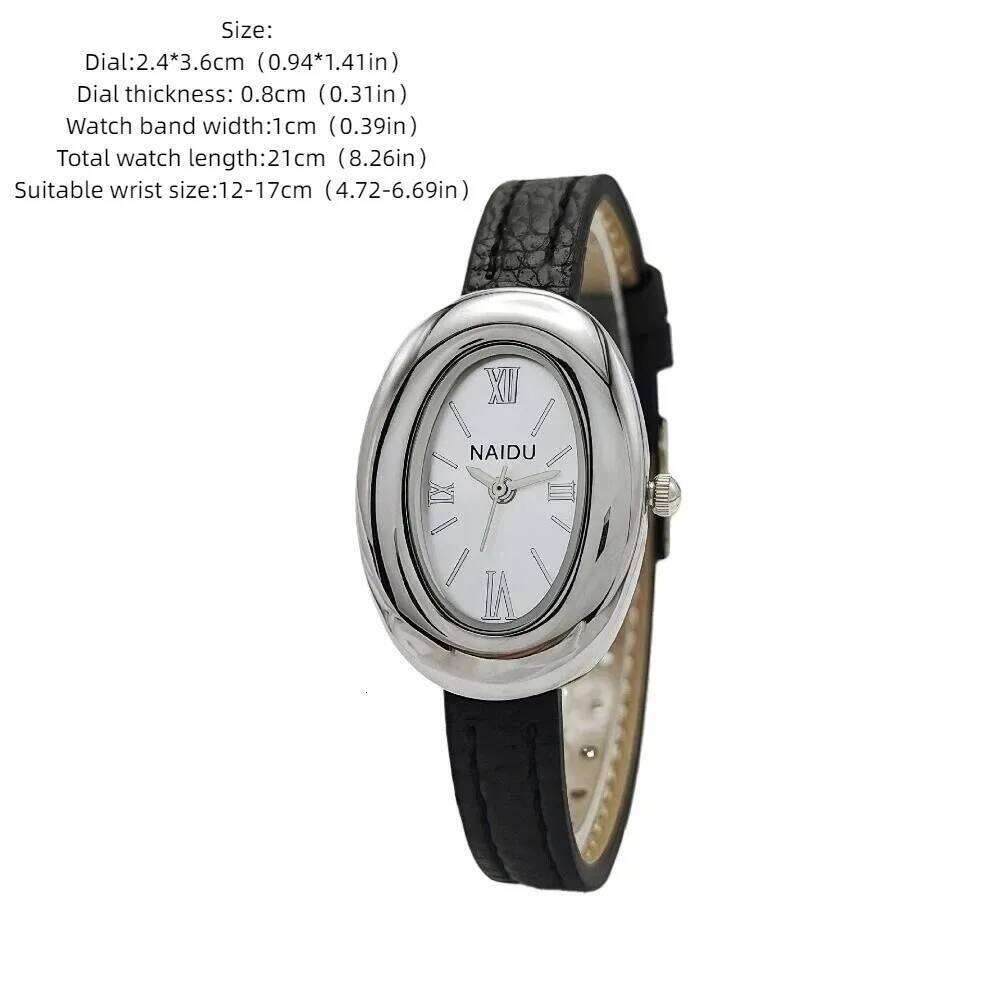 Goose Egg Shape Women Quartz Soft Leather Strap Casual Vintage Oval Ladies es Durable Female Wrist H260228