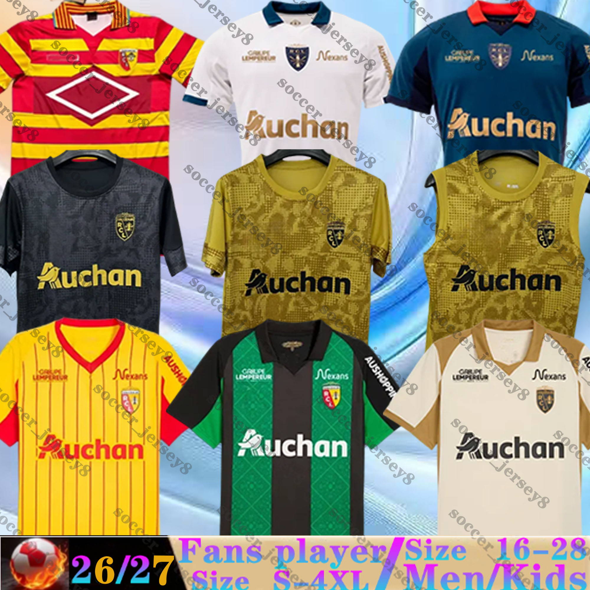 25 26 sainte barbe RC Lens soccer jerseys MEDINA THOMASSON SOTOCA maillot foot home away third 2025 2026 Football Shirts 97 98 men Retro SIKORA ARSENE PEREIRA kids Kits