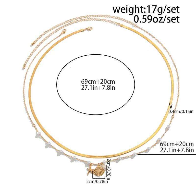 Fashion Metal Starfish Pendant Waist for Women Sexy Gold Color Pearl Beaded Snake Bone Belly Chain Jewelry Gifts H260228