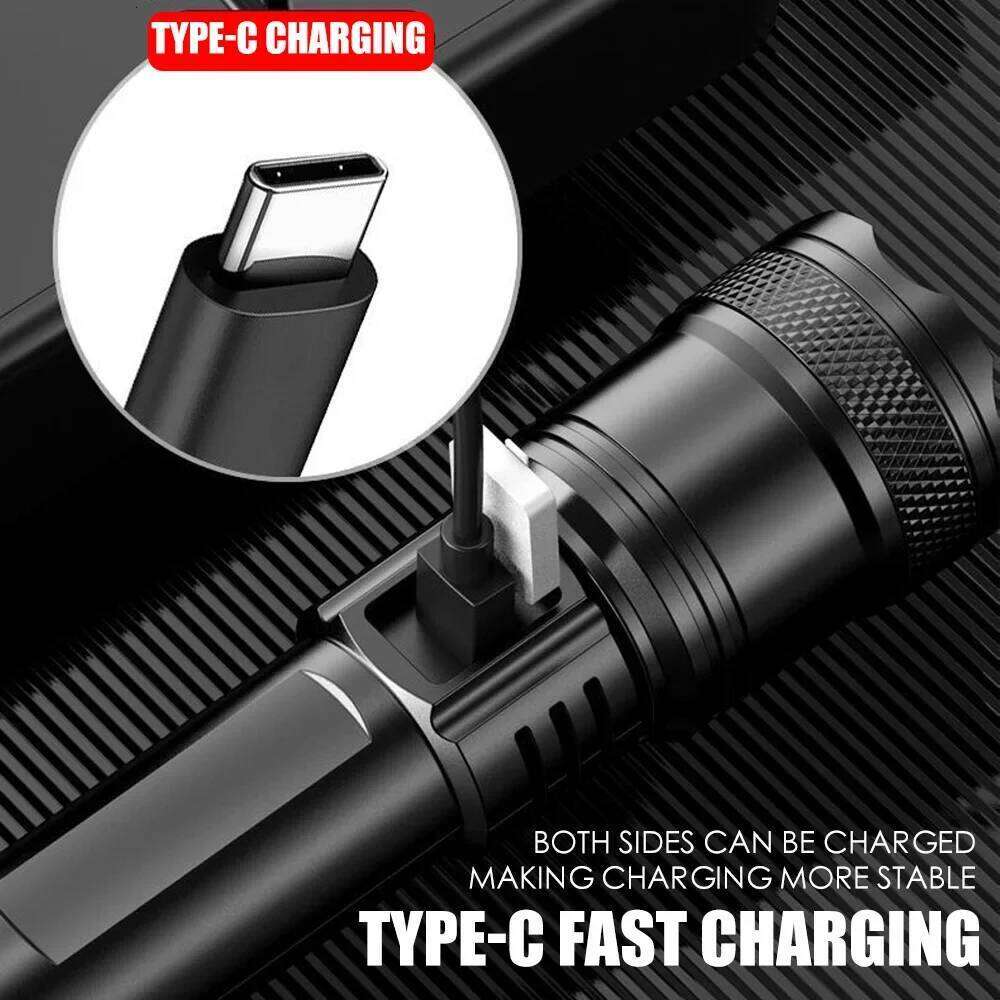 Rechargeable Flashlights High Power LED Tactical Flashlight Super Bright Handheld Hunting Torch Light for Emergency Hiking Fish Z260301