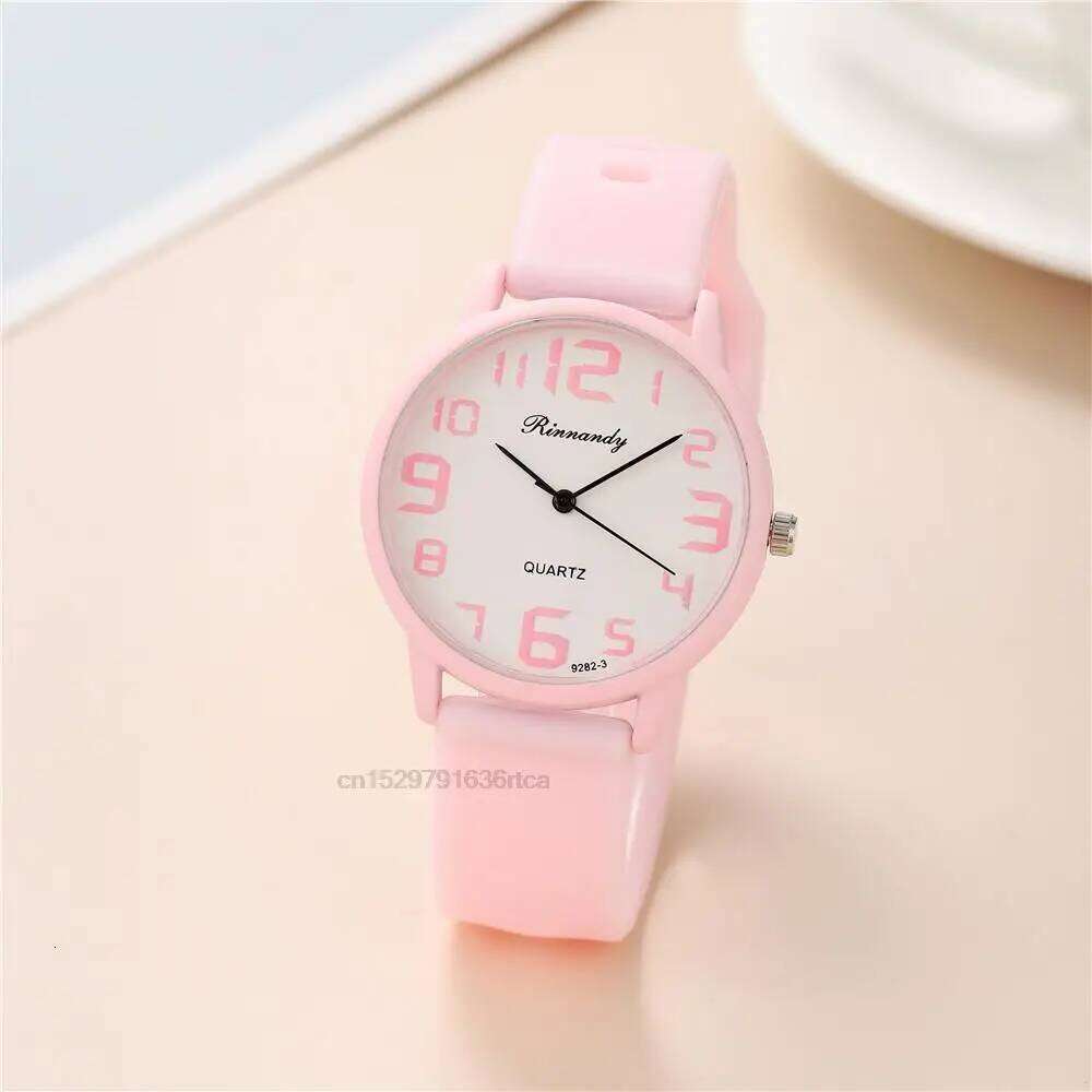 Women Fashion Silicone es Set Minimalist High Number Qualities Big Dial Ladies Quartz Wristes With Casual Clock Gifts H260228