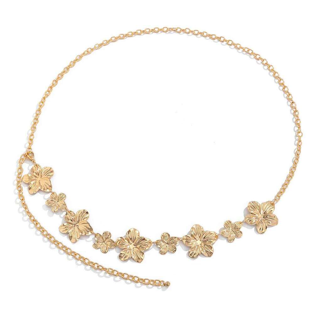 Ingemark Ocean Vacation Petal Flower Waist Chain for Women Summer Beach Bikini Belly Belt Party Rave Body Jewelry Accessories H260228