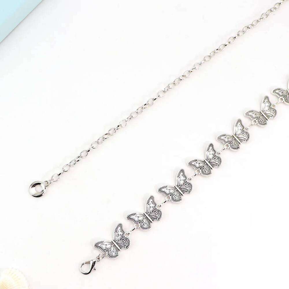 Fashion Vintage Ethnic Waist Chain Women Girls Adjustable Butterfly Body Belt Belly Jewelry Tassel Design for Dresses Jeans H260228