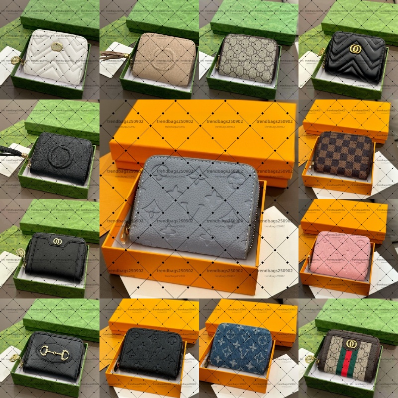 Hot sale 10A Quality Luxury Brand Designer Wallet for Women Short Purse Casual Fashion Daily Outfits Wallets Zipper/Hasp Purse With box