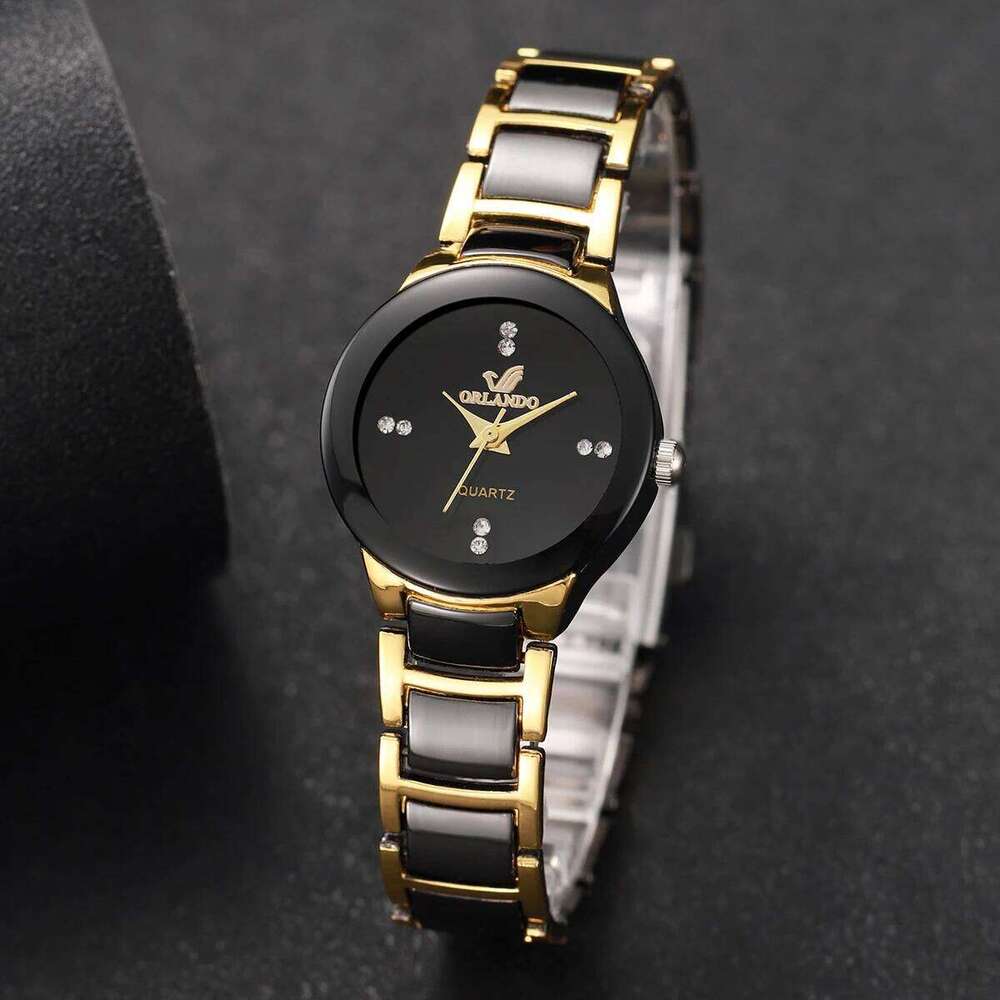 Fashion Rhinestone Women's Stainless Steel Band Analog Quartz es H260228