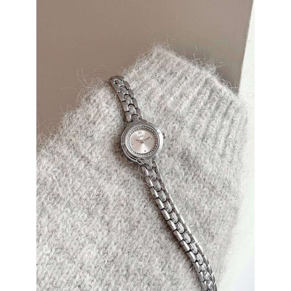 Fashion Women's es with Diamond-Studded Small Dial, Stainless Steel , Quartz Movement - Perfect Gift H260228