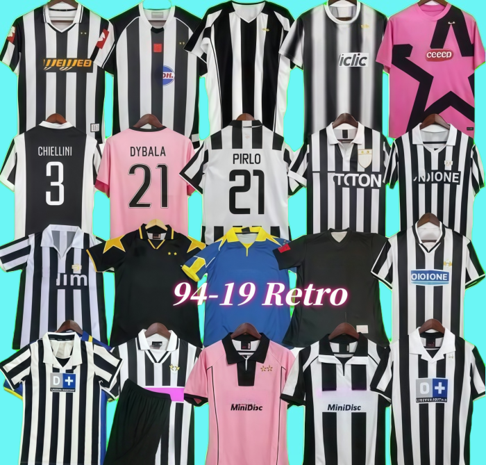 Retro soccer jersey DEL PIERO Conte PIRLO 94 95 96 97 98 99 02 03 04 05 ZIDANE maillot DAVIDS BOKSIC football shirt 11 12 14 15 16 18 19 Classic vintage POGBA