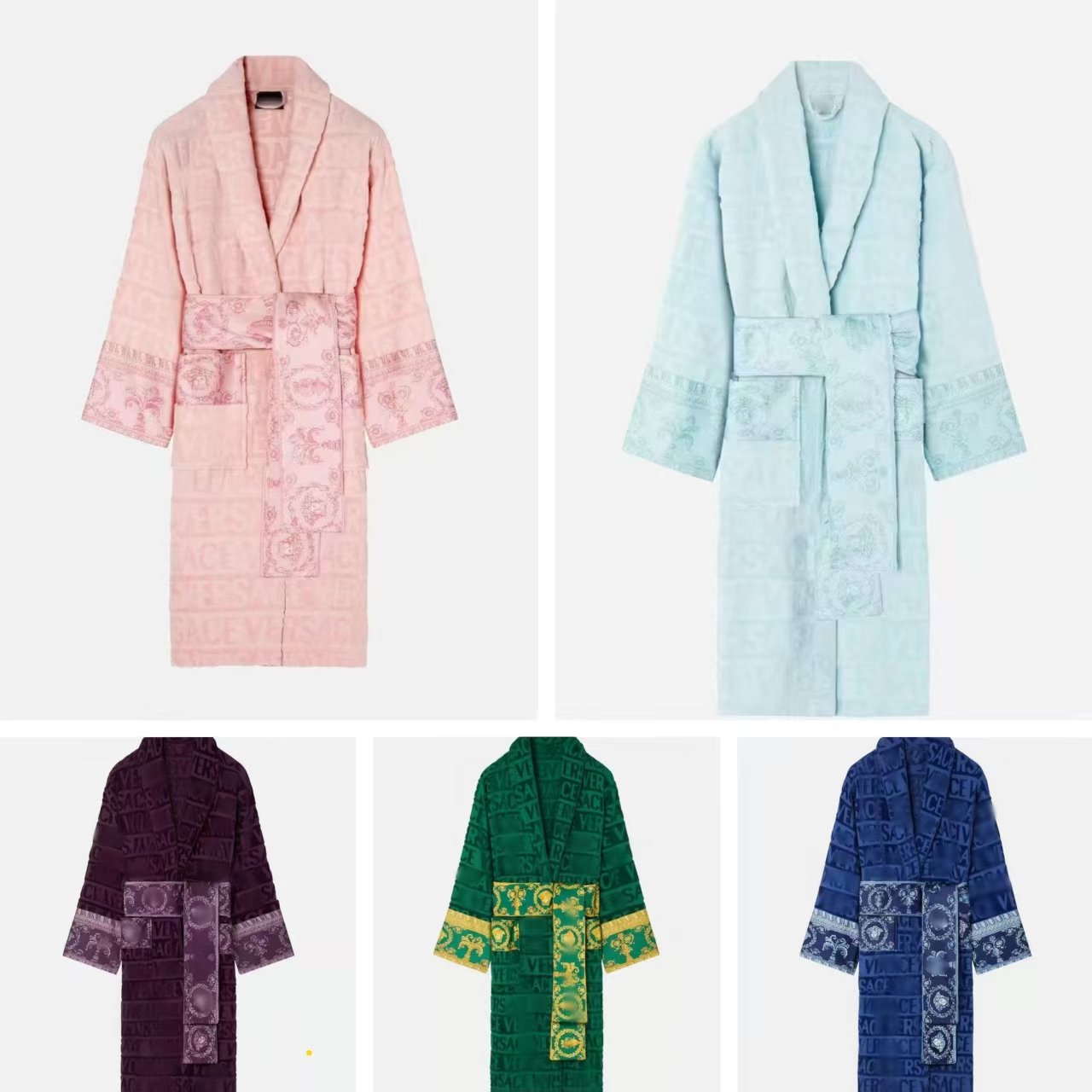 V Ersacee Robe Men's Sleepwear Mens Womens Shawl Collar Cotton Soft FluffyDesigner Brand Vintage Bathrobe Pamas Unisex Lovers Dressing Gown 12 colors 2026