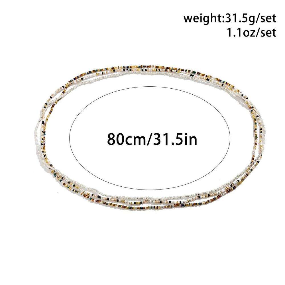 Ingemark 3Pcs Bohemia Waist Bead Belly Belt Chains for Women Wed Bridal Sexy Summer Bikini Elastic Body Jewelry Y2K Accessories H260228