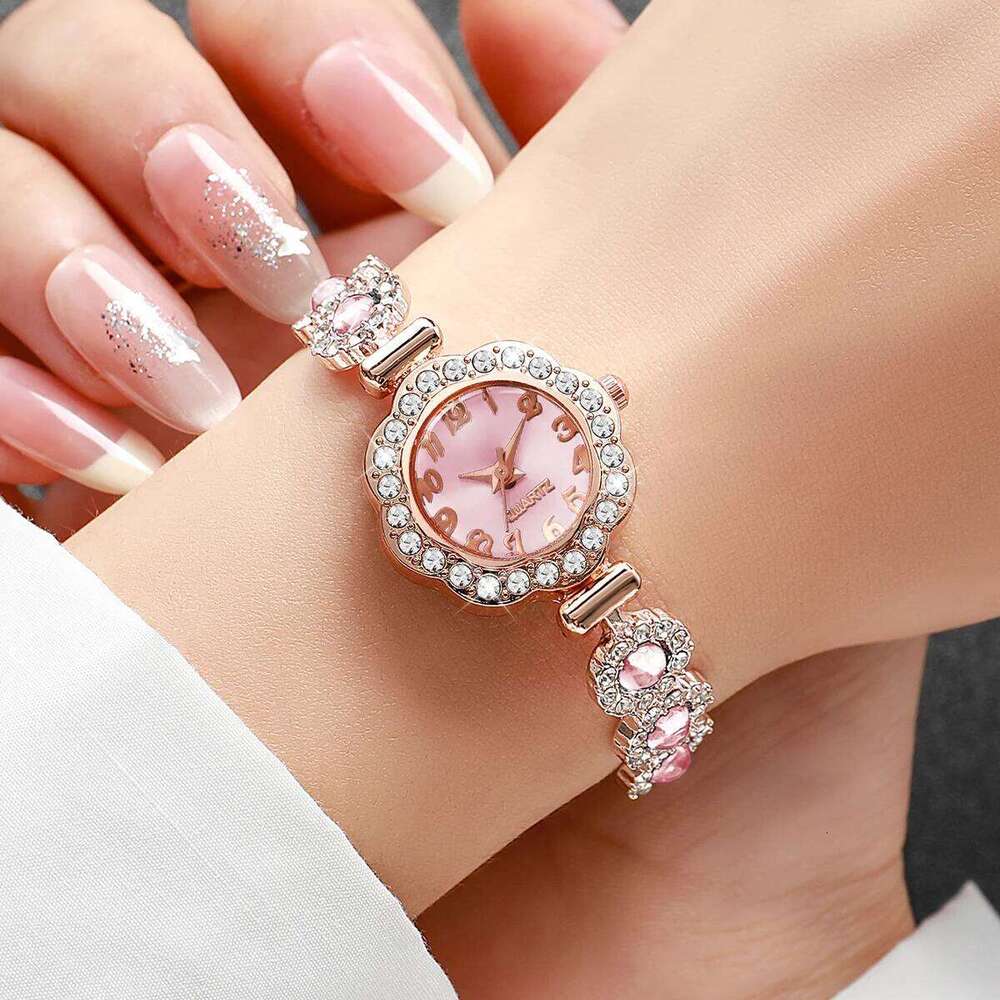 Elegant Rhinestone Women es Fashion Ladies Strap Quartz Wrist Reloj Mujer Girls Clock Gift Without Box H260228