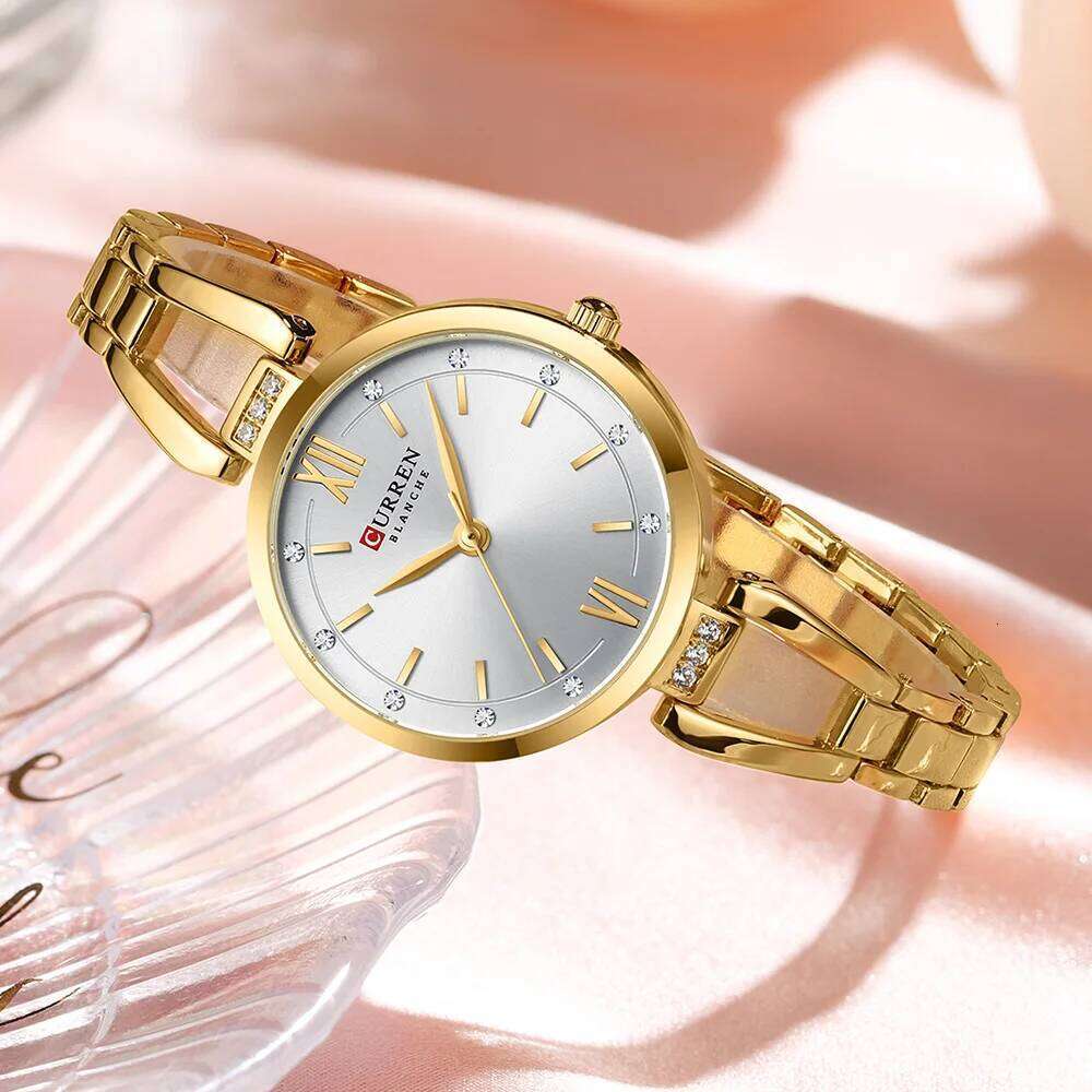 CURREN For Woman High Quality Diamond Ladies Quartz Waterproof Stainless Steel Women es reloj+box H260228