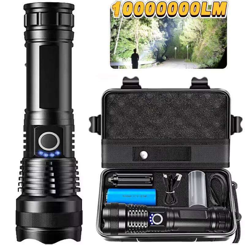 Flashlights High Lumens Rechargeable, Super Bright 5 Modes LED Flashlight, IPX6 Waterproof Powerful Flash Light Z260301