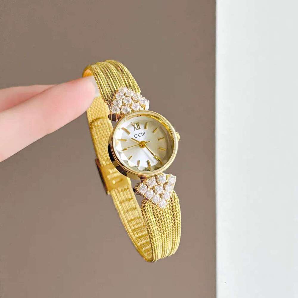 GEDI Elegant Ladies Diamond Mesh Strap Small Dial Waterproof Original Quartz Fashion Women's Dress Wrist Gift H260228