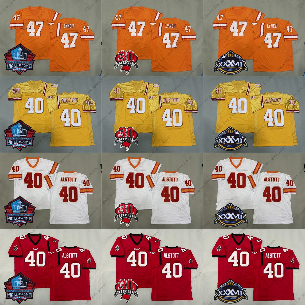 Custom Retro Football Jersey 12 Tom Brady 12 Doug Williams 40 Mike Alstott 47 John Lynch 55 Derrick Brooks 56 Hardy Nickerson 63 Lee Roy Selmon 99 Warren Sapp