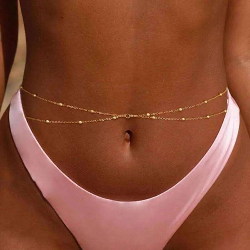 New Trendy Sparkling Body Chain Belt for Women Girl Metal Bikini Waist Party Jewelry Summer Beach Fashion Birthday Gift H260228