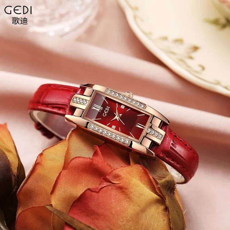 Hot Selling Light Luxury Gypsy Niche Fashion Square Student Waterproof Quartz Women's H260228
