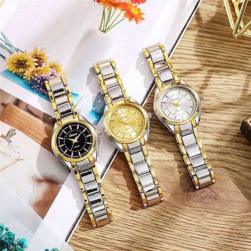 Women's Fashion Stainless Steel Band Analog Quartz es H260228