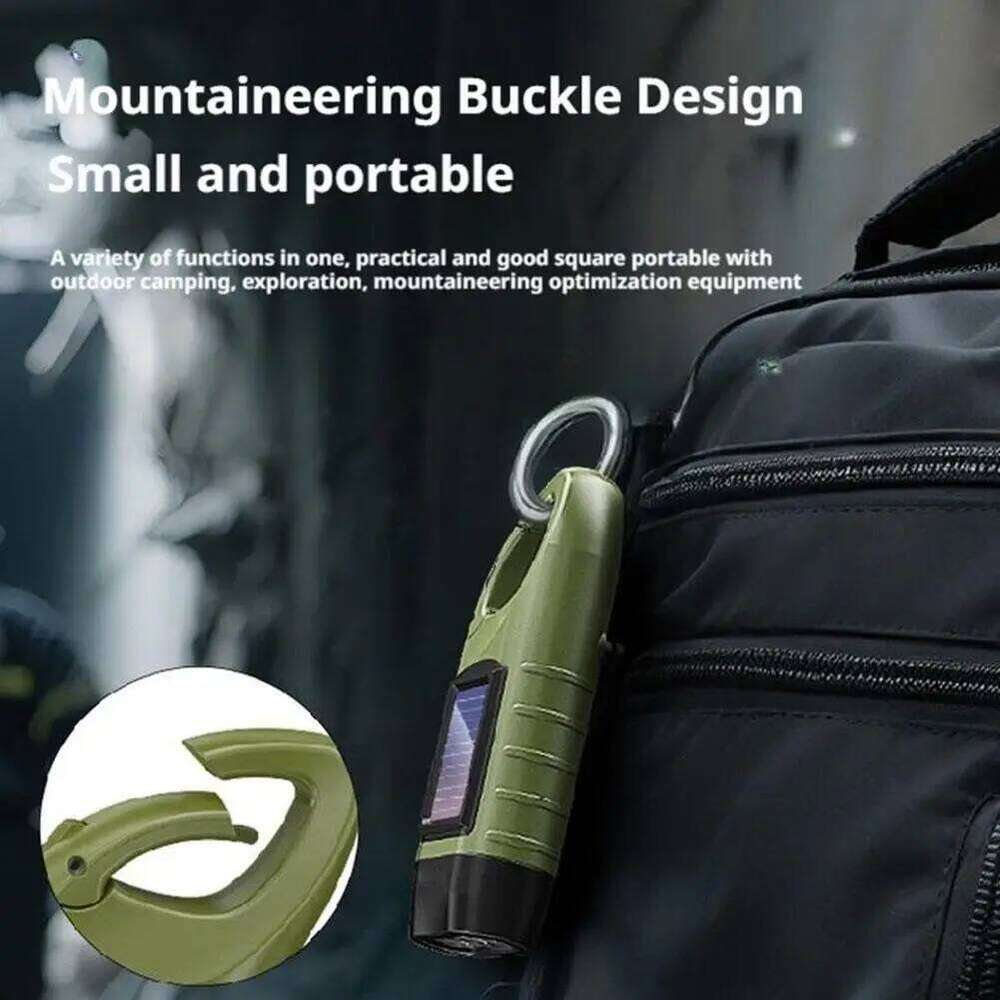 Solar Power LED Flashlight Portable Tent Light Hand Crank Dynamo Torch Lantern For Outdoor Camping Mountaineering Z260301