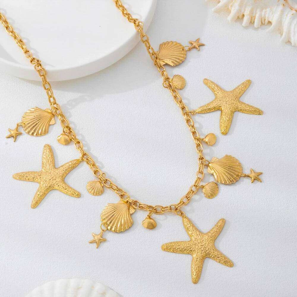 Ocean-style Starfish Shell Waist Chain Simple Fashion Jewelry Accessories Hot Sale Party Gift 2025 New Style H260228