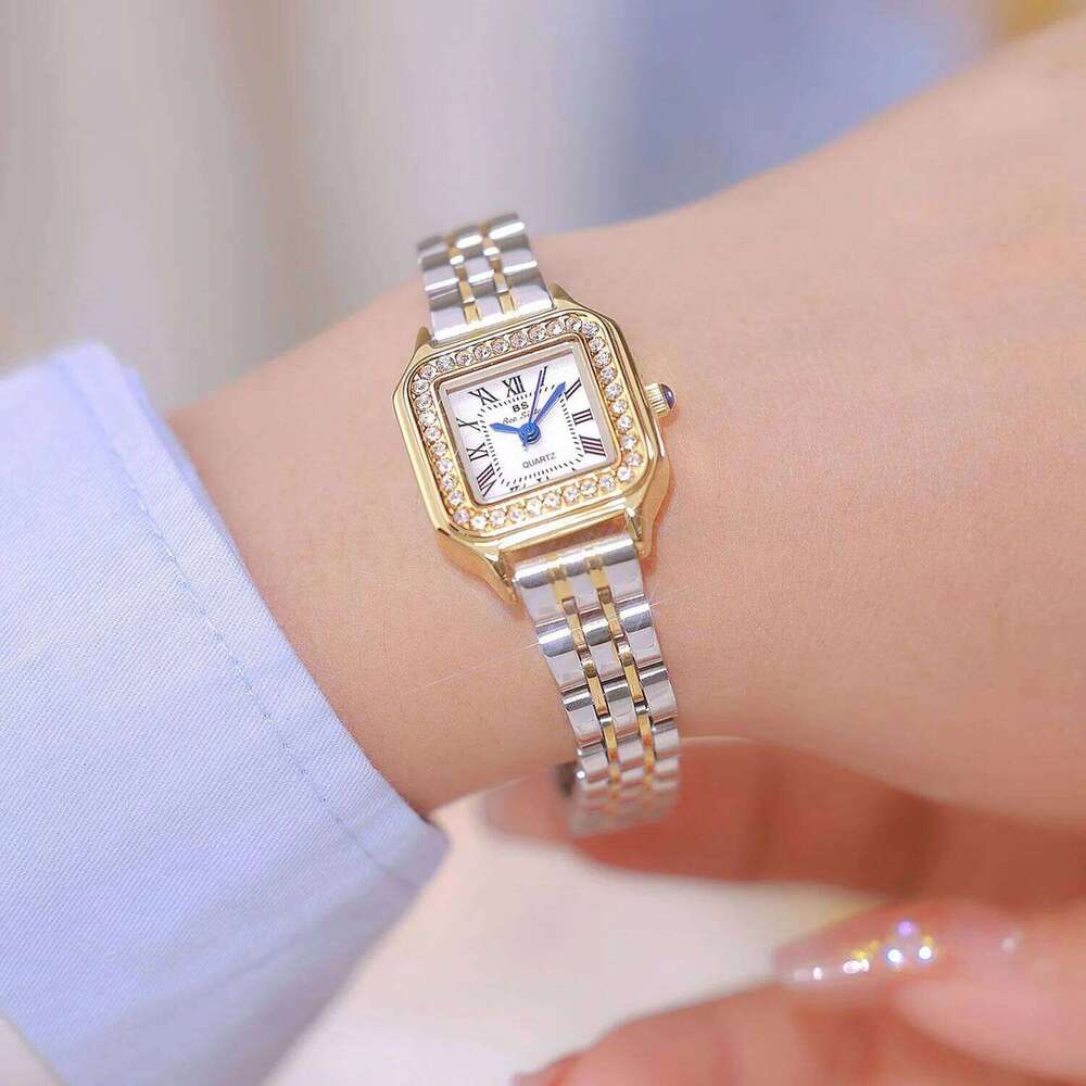 Women Luxury Diamond Roman Dial Ladies es Fashion Elegant Stainless Steel Square Quartz Female Wrist H260228