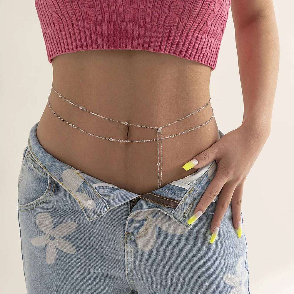 Layered Tassels Body Jewelry Women Trendy Sexy Summer Beach Waist Chain Belt 2024 Fashion Belly Dance Accessories H260228