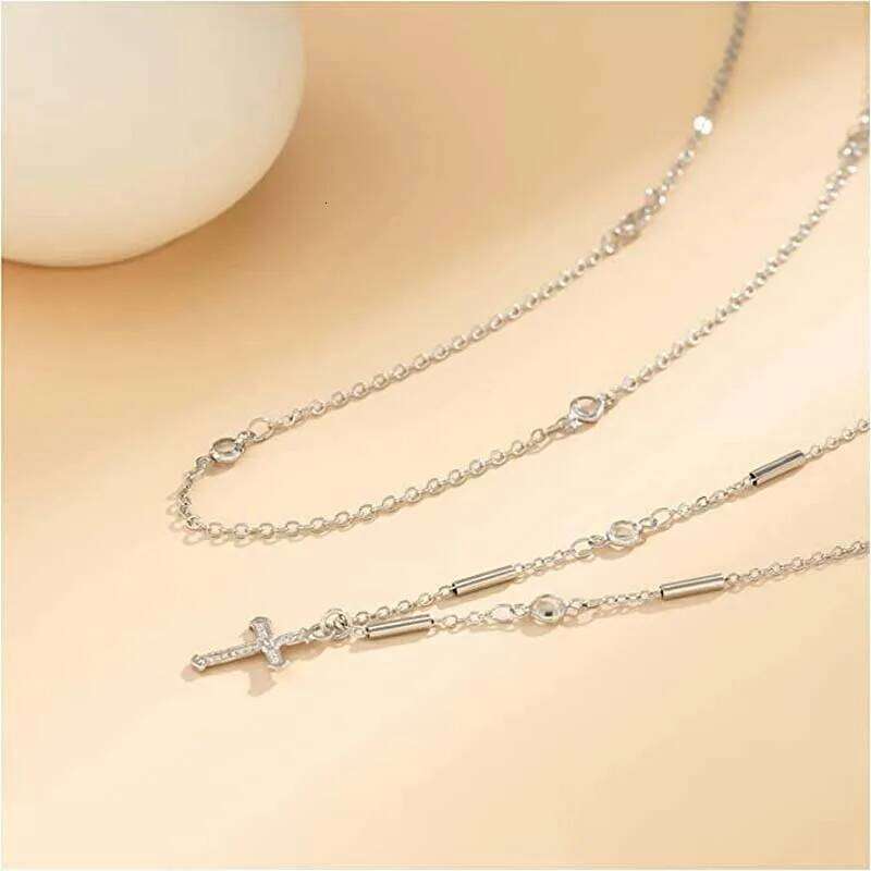 Fashion Sexy Double-Layer Thin Waist for Women Exquisite Metal Crystal Cross Tassel Belly Chain Body Jewelry Party Gifts H260228