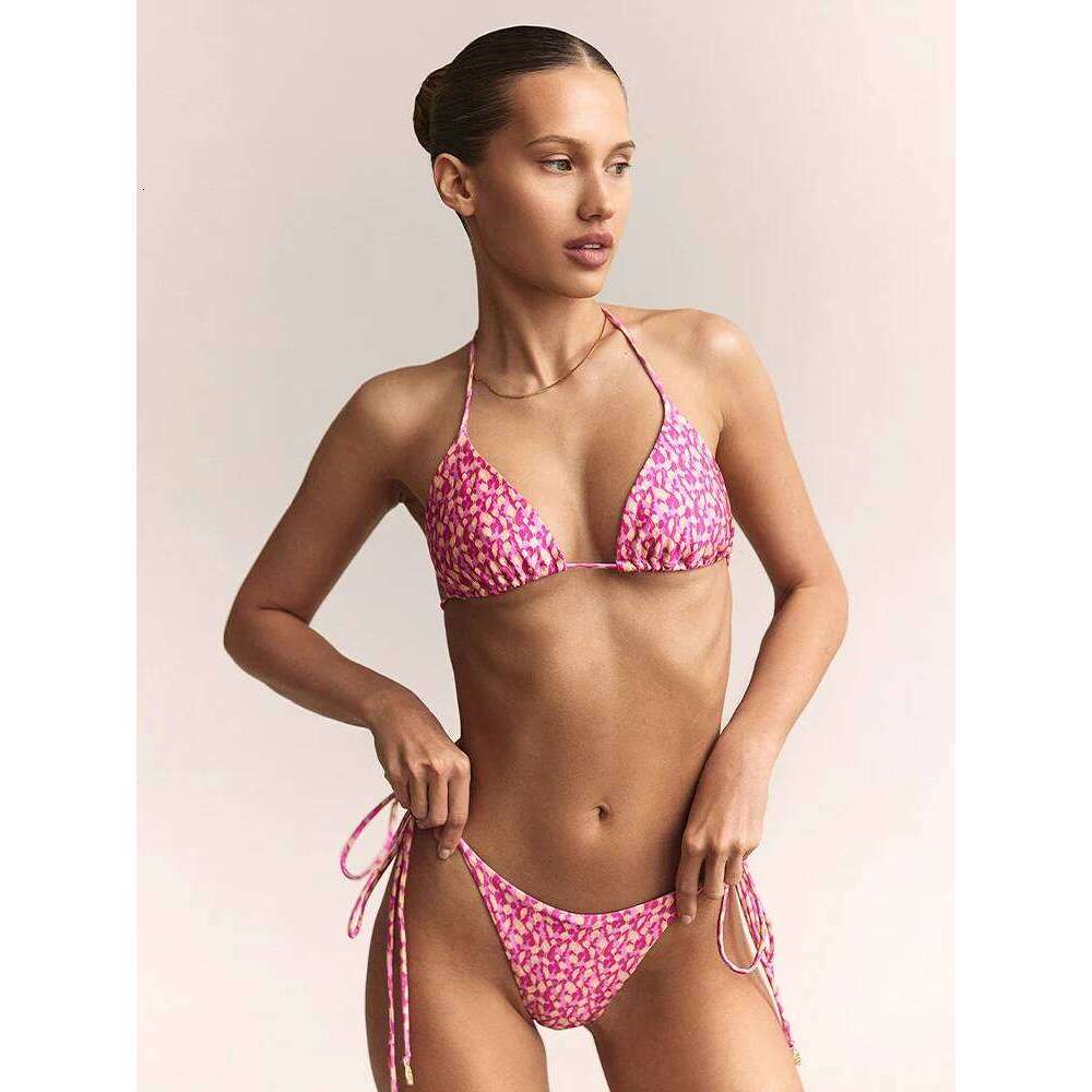 Miyouj Leopard Triangle Bathsuit Low Waist Swimsuits String Swimwear New Bikini Sets 2026 Swimsuit Sexy Two Piece Suit Z260301