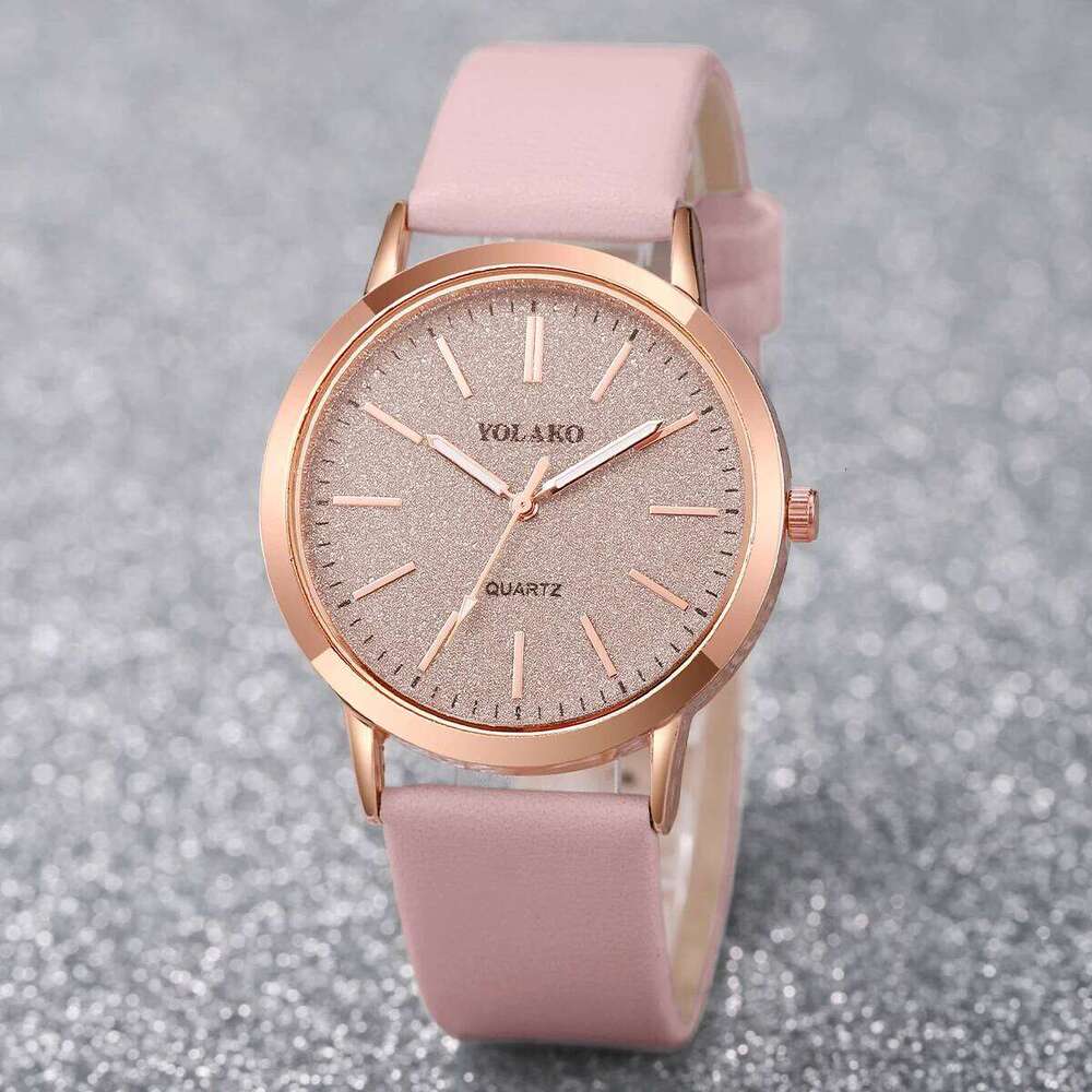 Women es Fashion Matting Dial Ladies Quartz Casual Leather Band Female Dress Wristes H260228
