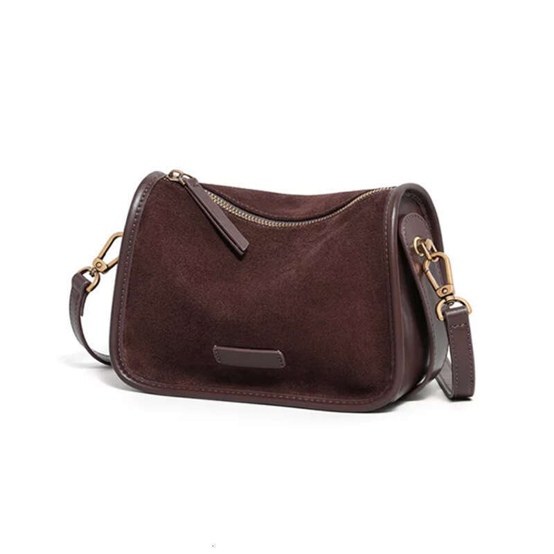 Luxury Shoulder Bags Totes Hobo Frosted Cowhide Square For Women New Genuine Leather Handbag Retro High End Feel Single Crossbody Small Bag SENYY