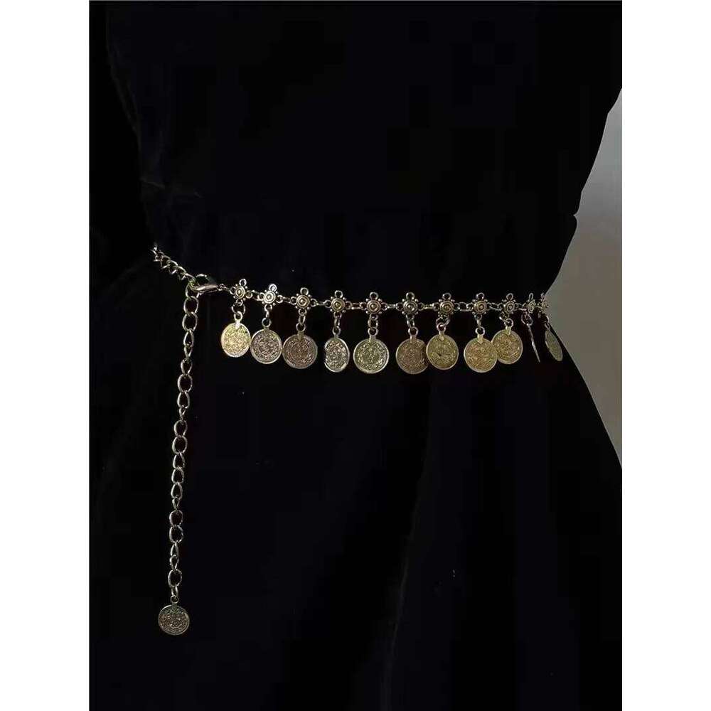 Y2K Style Waist For Women Fashion Metal Pendant Belt Short Skirt Pants Decorative Girls Trendy Body Decoration Chain H260228