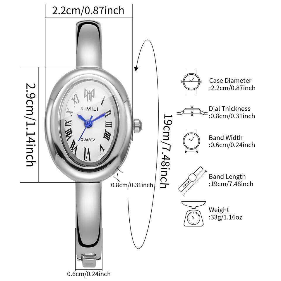 Elegant Oval Dial Women Fashion Ladies Quartz Wrist Reloj Mujer Girls Clock Gift H260228