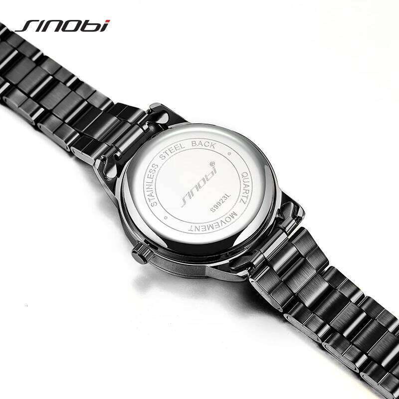 SINOBI Ladies Stainless Steel es Fashion Design Women's Quartz Wristes Elegant Female Business Clock H260228