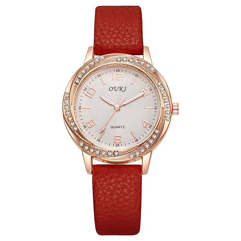 Casual Fashiom Simple Business PU Leather Strap Quartz for Women H260228