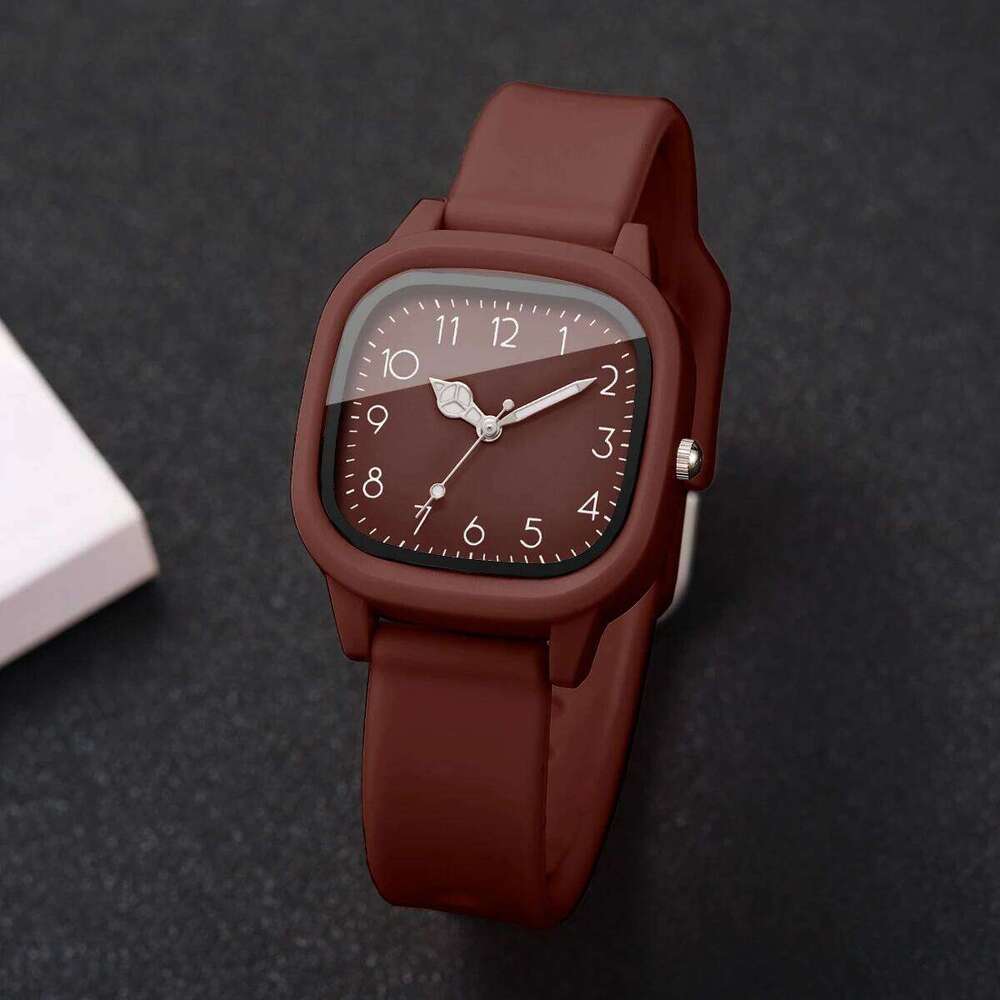 Fashion Square Dial Women es Casual Silicone Band Ladies Quartz Wrist Reloj Mujer Girls Clock GiftWithout Box H260228