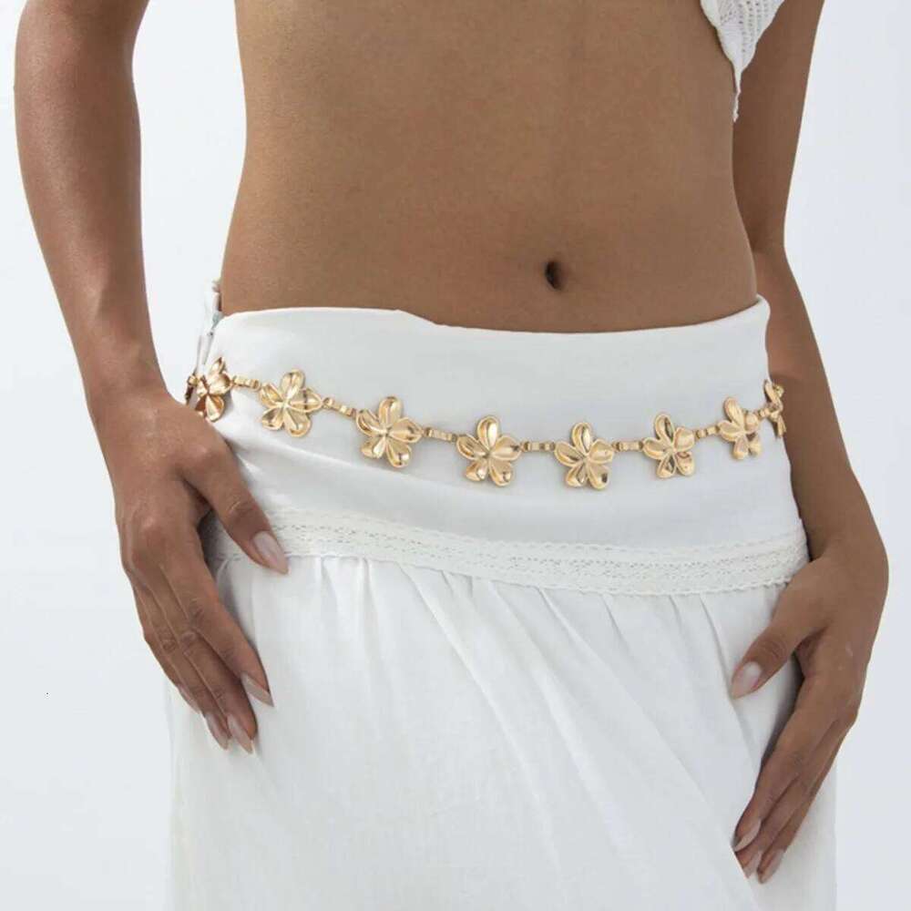 Ingemark 2 Styles Creative Exquisite Metal Flower Jeans Dress Waist for Women Summer Bikini Sexy Belly Chain Charm Jewelry H260228