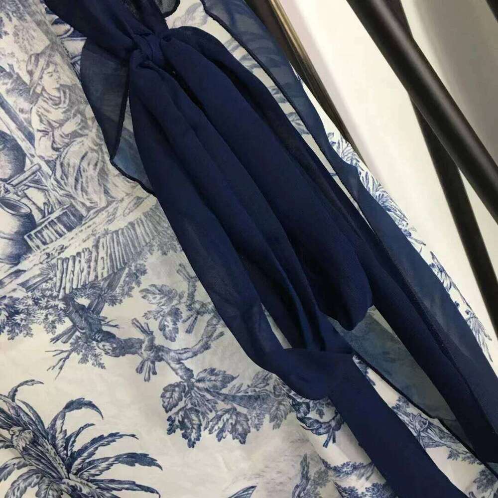 Luxury Women's Swimsuit Classic Blue Forest Print Strapless Swimwear Fashion Design Sexy Beach Bikini Skirt Sets Z260301