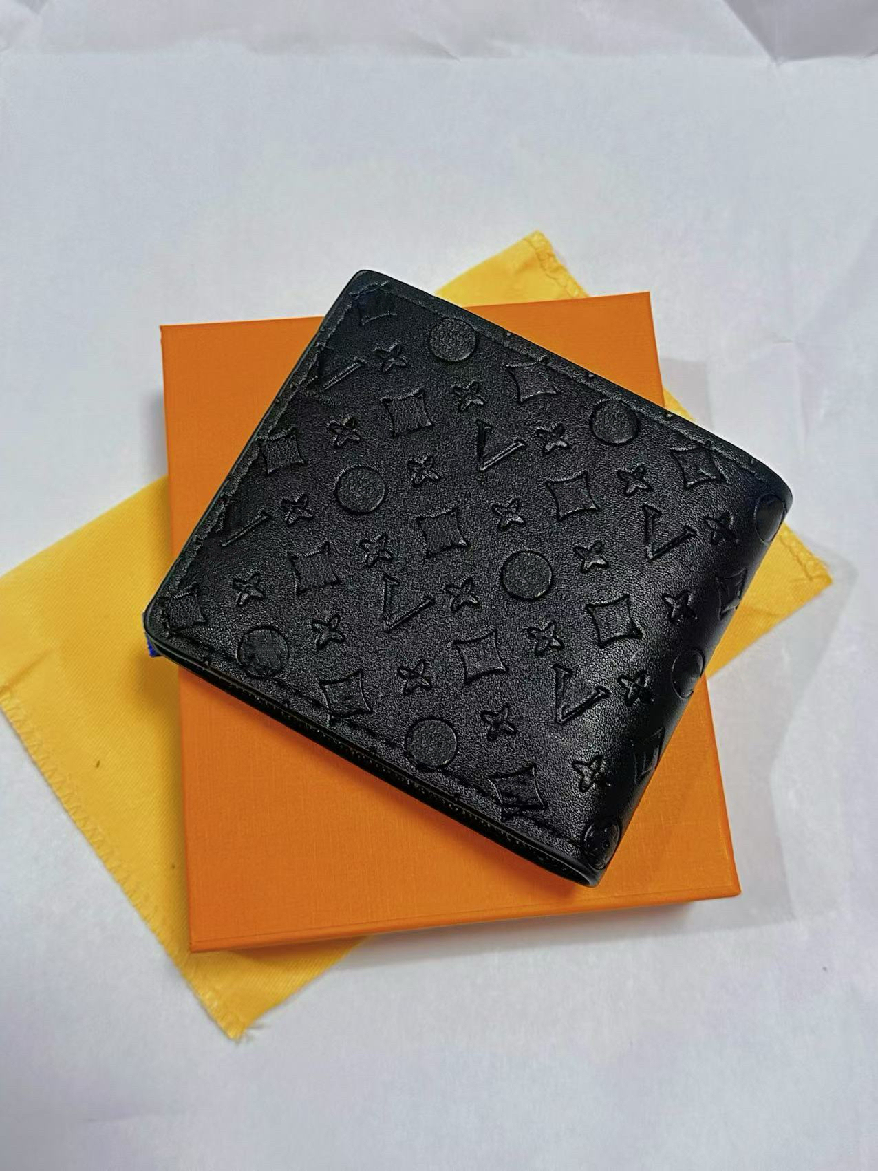 Genuine Leather Men Wallets Premium Product Real Cowhide Wallets for Man Short Black Walet Portefeuille Homme