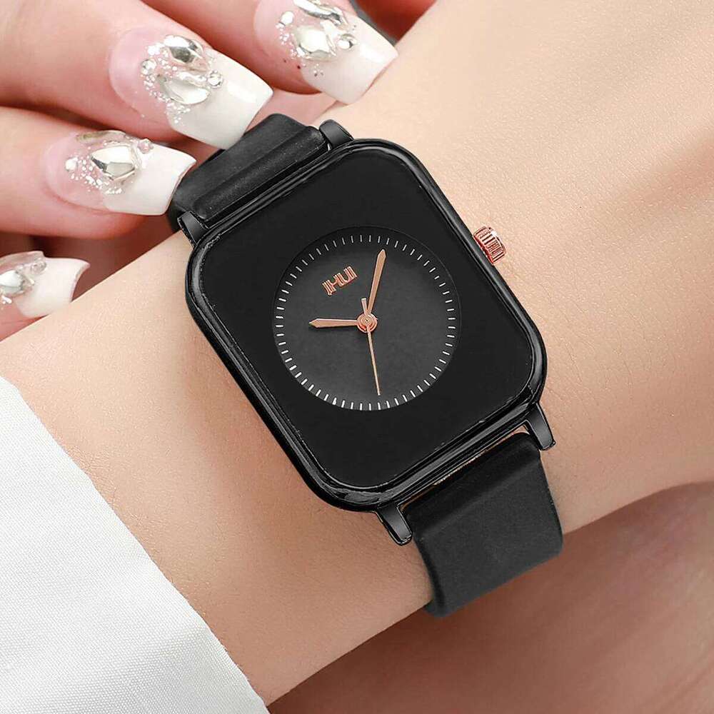 Fashion Rectangle Women es Casual Silicone Band Sports Reloj Mujer Girls Clock Gift H260228