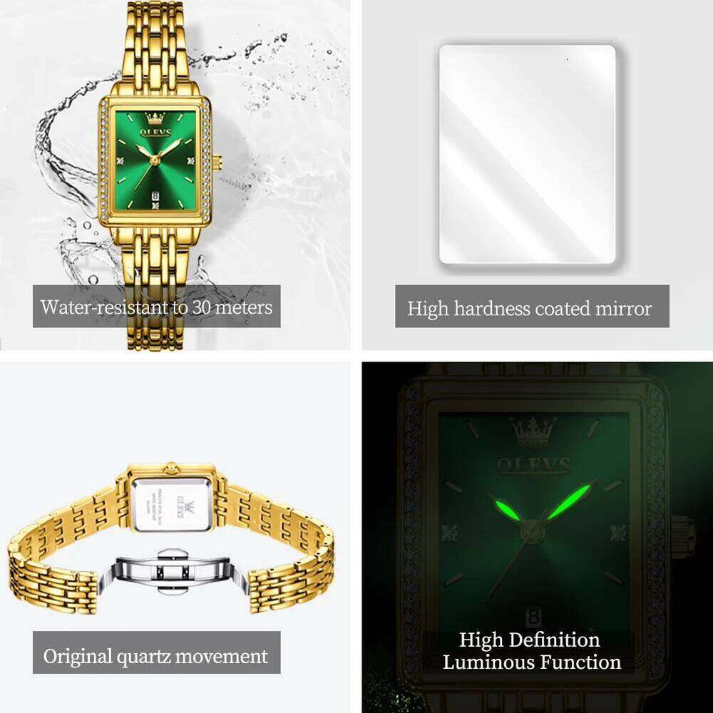 OLEVS 9995 Women's Luxury Elegant Quartz Ladies Wrist Top Brand Waterproof Luminous Date Original For Women H260228