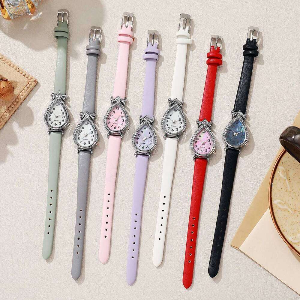 Fashion Rhinestone Women Quartz Ladies Casual Leather Strap Wrist Girls Clock Reloj Mujer H260228