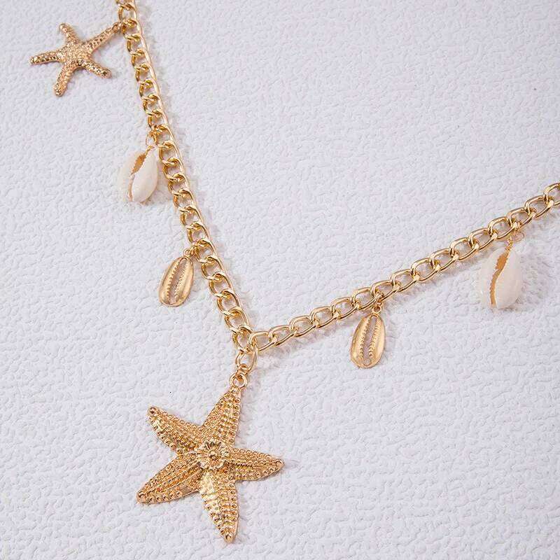Bohemian Metal Star Starfish Summer Fashionable Waist Belly Chain Dress Versatile Bikini Body Chains Sexy Accessories H260228