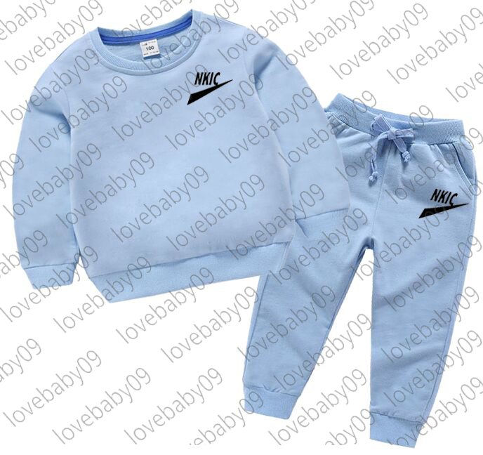 Kids Leisure Letter Print 2pcs Hoodie Pants Tracksuits 2-13 Years Boys Girls Spring Autumn Outfits Streetwears Children Clothes